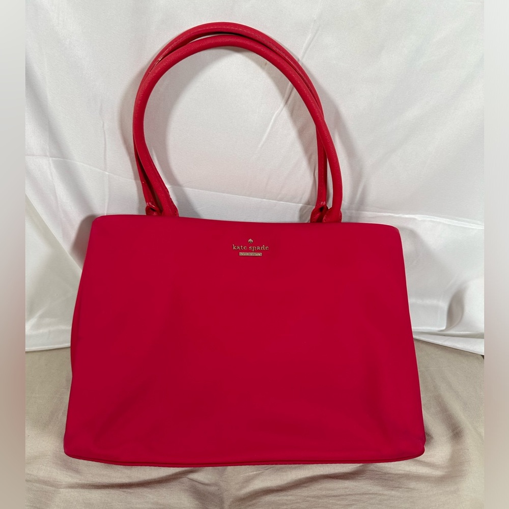 Kate Spade New York Classic Nylon Phoebe Shoulder Tote Bag Hot Pink